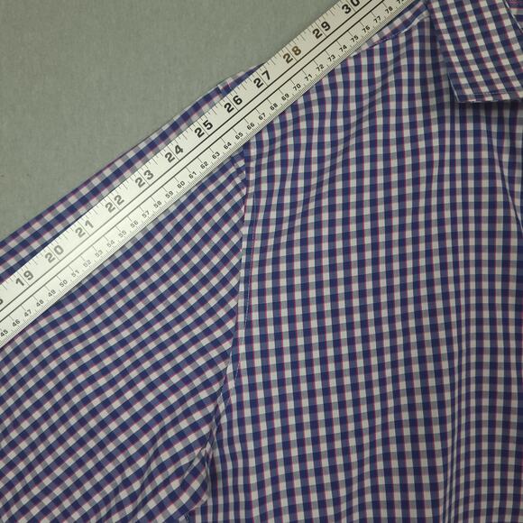 J Crew Men's Performance Button-Up Dress Shirt Long Sleeve Slim Fit Preppy Plaid - Picture 8 of 8